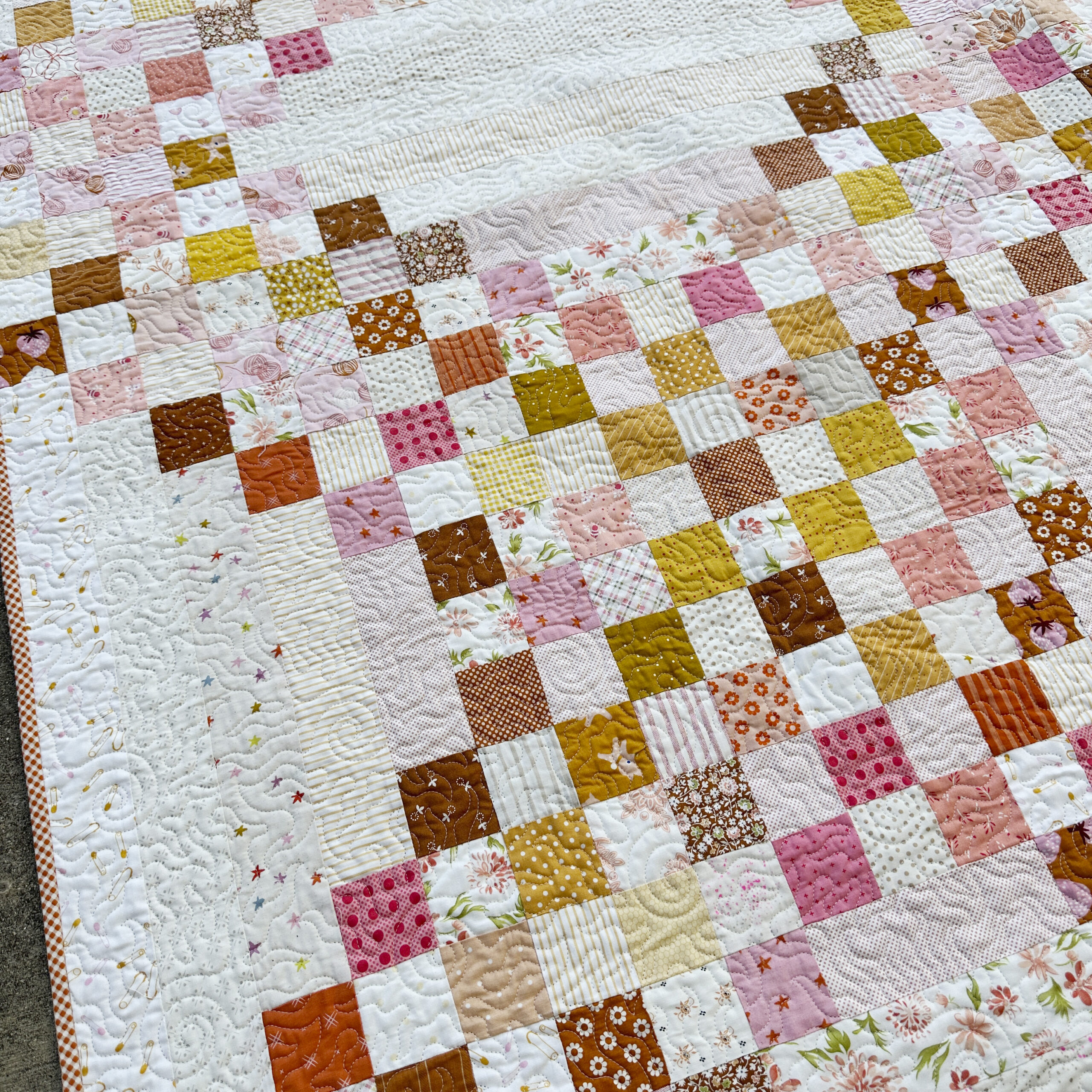Flower Confetti -Plum – Color Girl Quilts by Sharon McConnell
